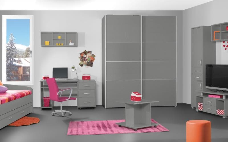 Treviso Handle-less Gloss Silver Bedroom